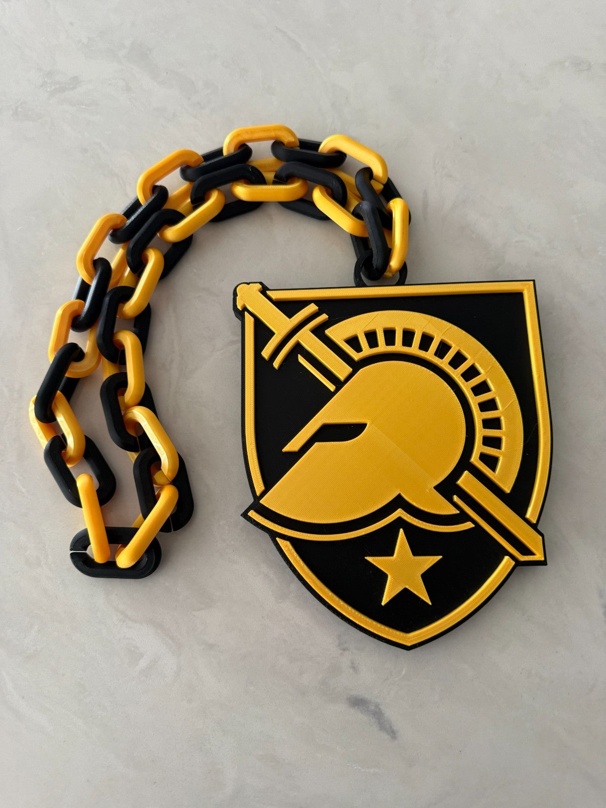 Army Black Knights Necklace Turnover Chain HandMade 3D printed
