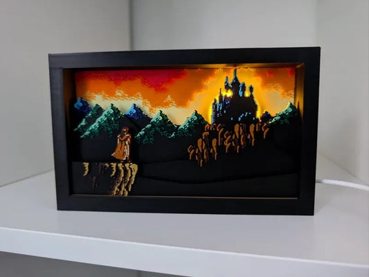3d Printed Castlevania 3 Sunrise Wall Art Roughly 7 Inches