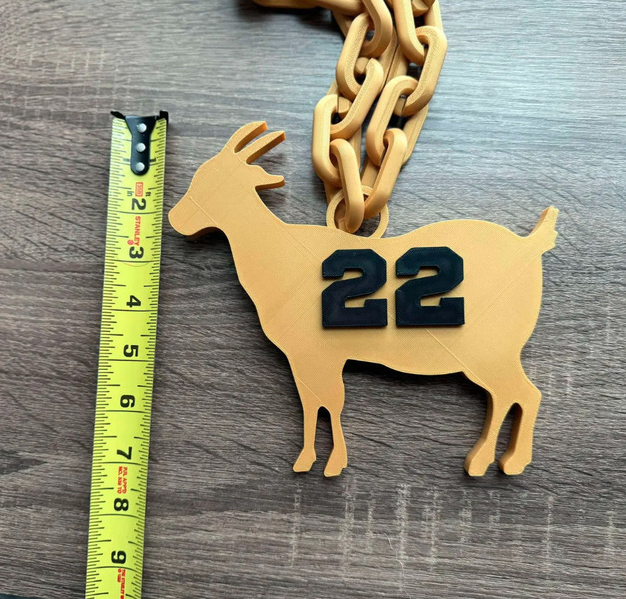 Caitlin Clark #22 Goat Necklace 3D Printed Sports Chain, Necklace [Made to Order
