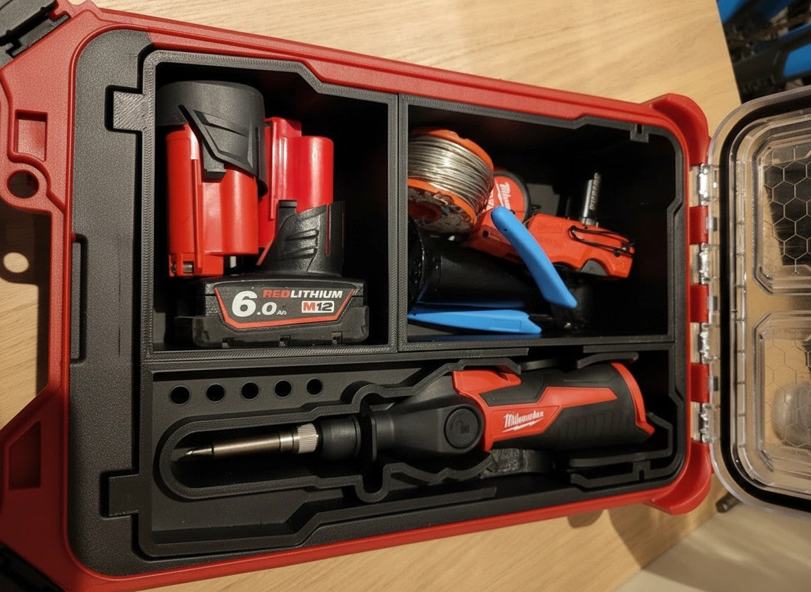 Soldering Iron Organizer For Milwaukee M12 Packout Compact Organizer Insert V2MD