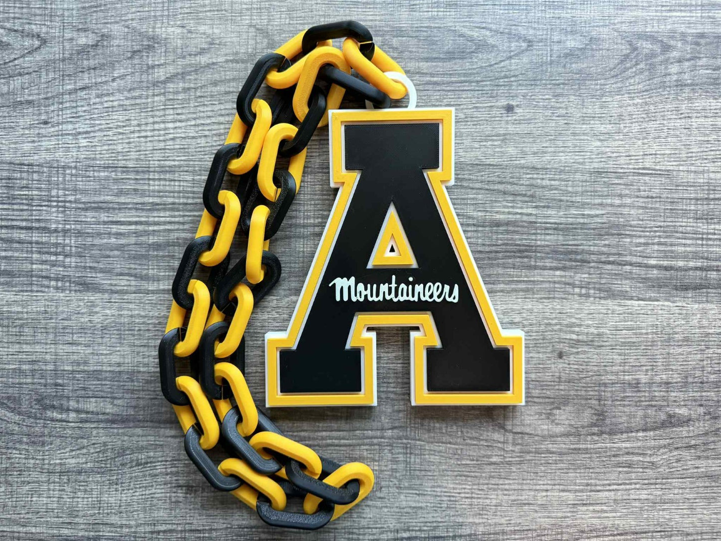 App State Mountaineers Oversized Necklace, Hype Chain [Made To Order]
