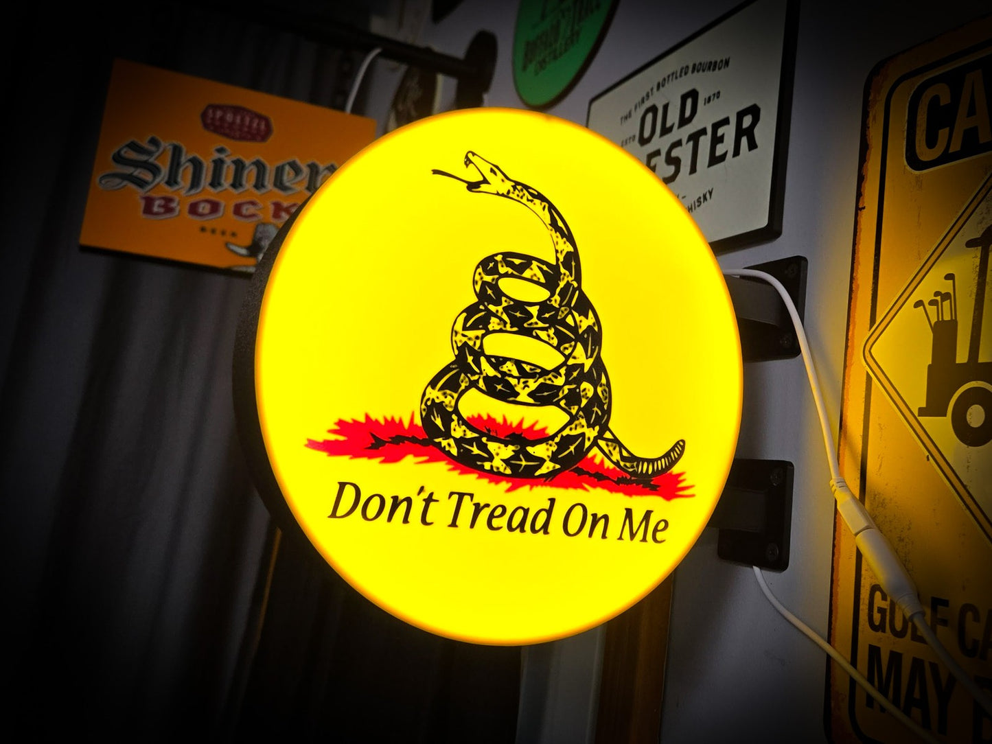 DON'T TREAD ON ME 12 Inch Light Box LED Sign 3D Printed Wall Decor Man Cave