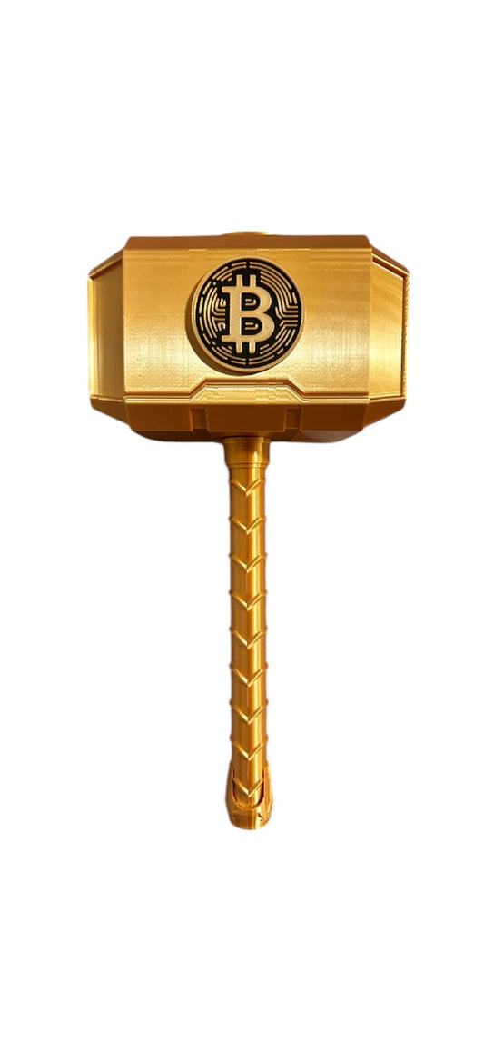 Bitcoin Mjolnir Thor's Hammer. Life Size  3D Printed Fan Art.  Thor, Crypto