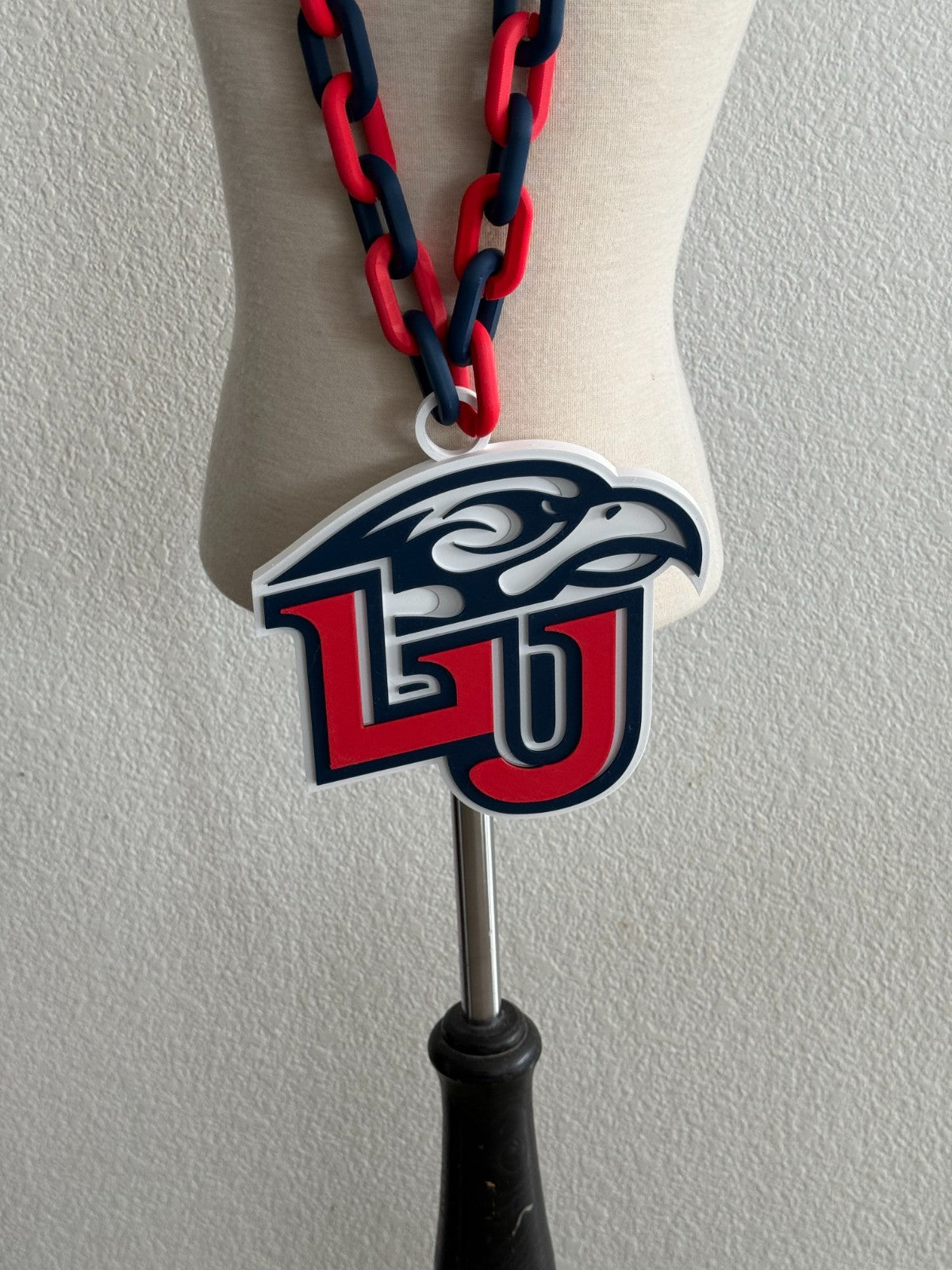 Liberty Flames Logo Oversized Necklace Pendant Hype Chain Handmade 3D Printed