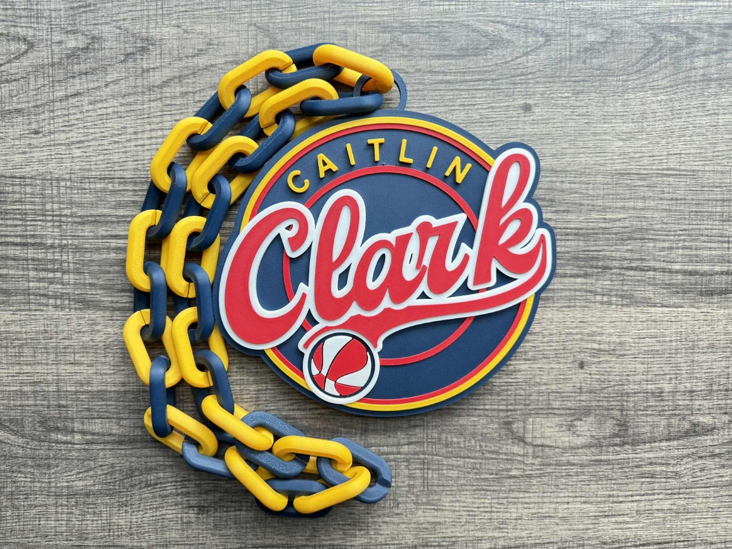 Indiana Fever Caitlin Clark Logo Oversized Necklace, Hype Chain [Made To Order]