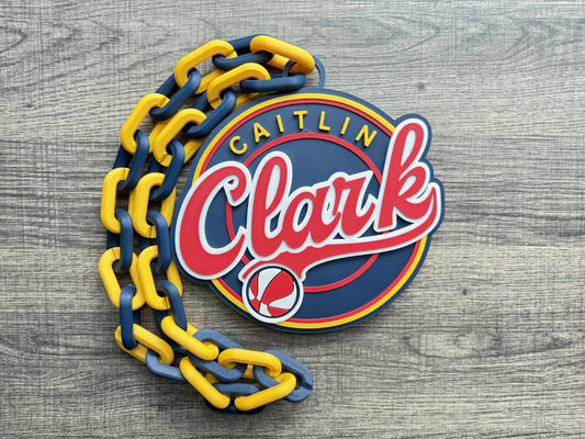Indiana Fever Caitlin Clark Logo Oversized Necklace, Hype Chain [Made To Order]