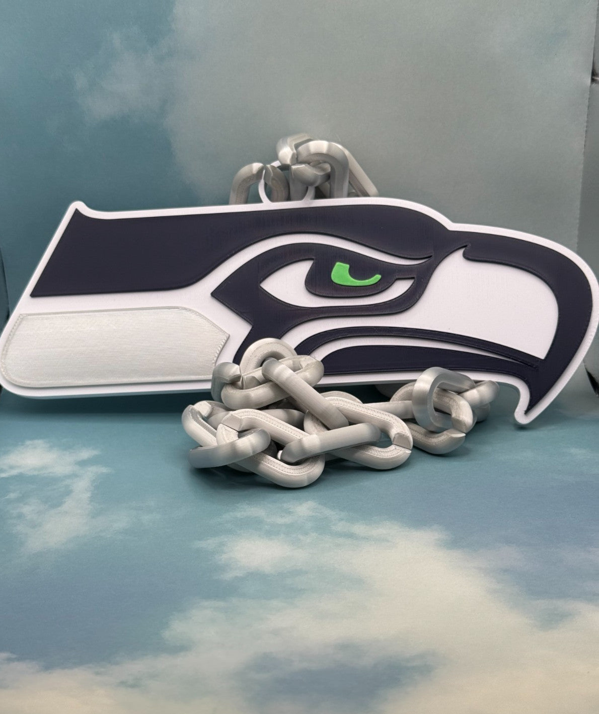 Seattle Seahawks Oversized Logo Pendant & Hype Chain