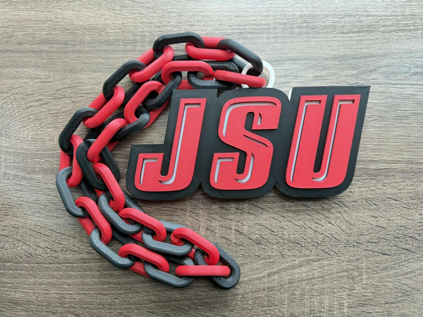 Jacksonville State Gamecocks Logo Oversized Necklace, Pendant Chain