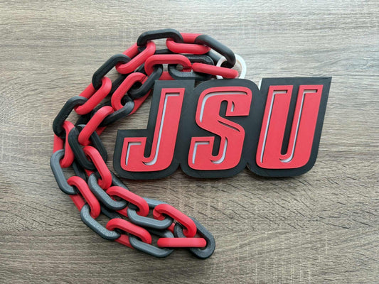 Jacksonville State Gamecocks Logo Oversized Necklace, Pendant Chain