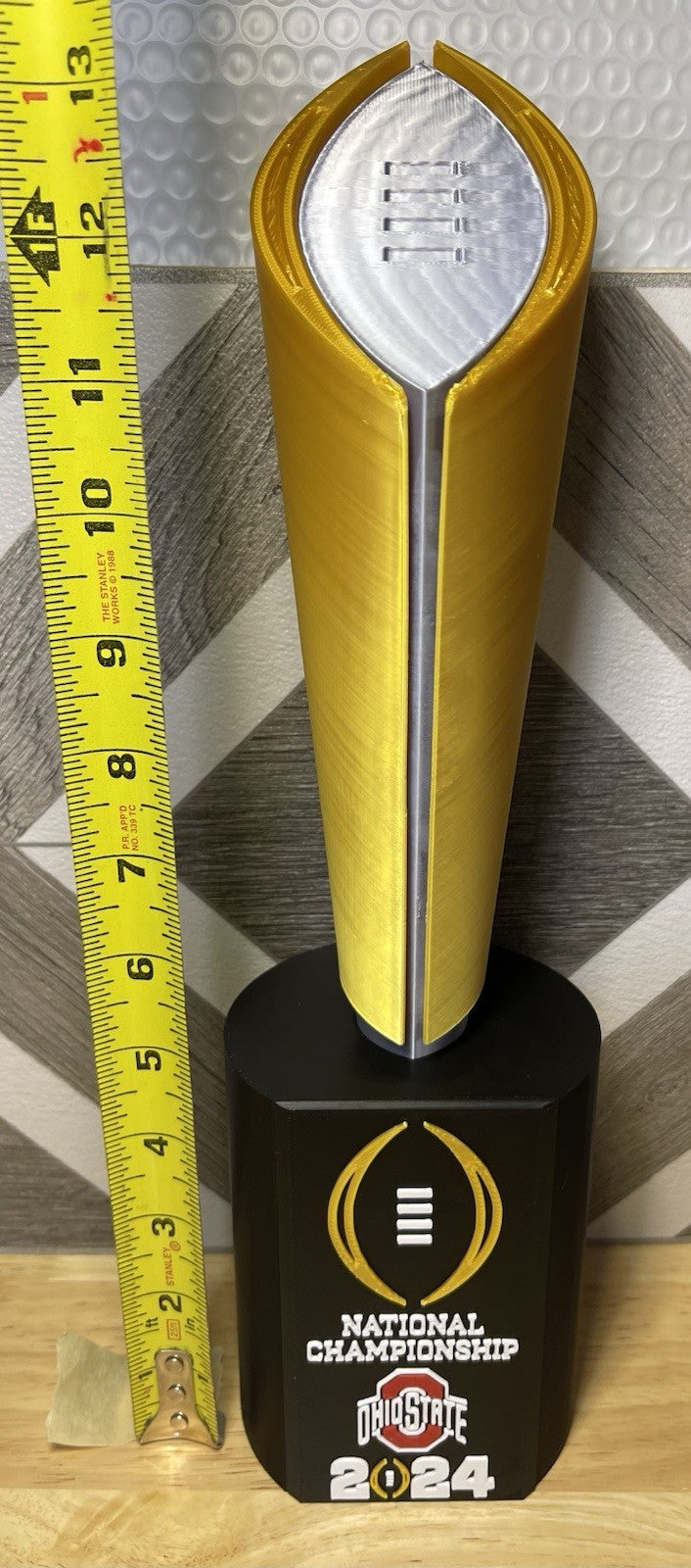 Ohio State Football National Championship Replica 3D-Printed Trophy (14-in)
