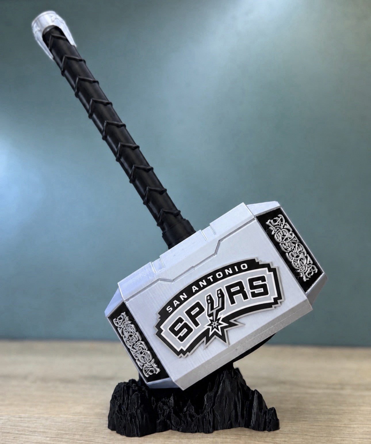 San Antonio Spurs 13” Thor Hammer & Rock NBA Unique Fan Gifts Man Cave Office