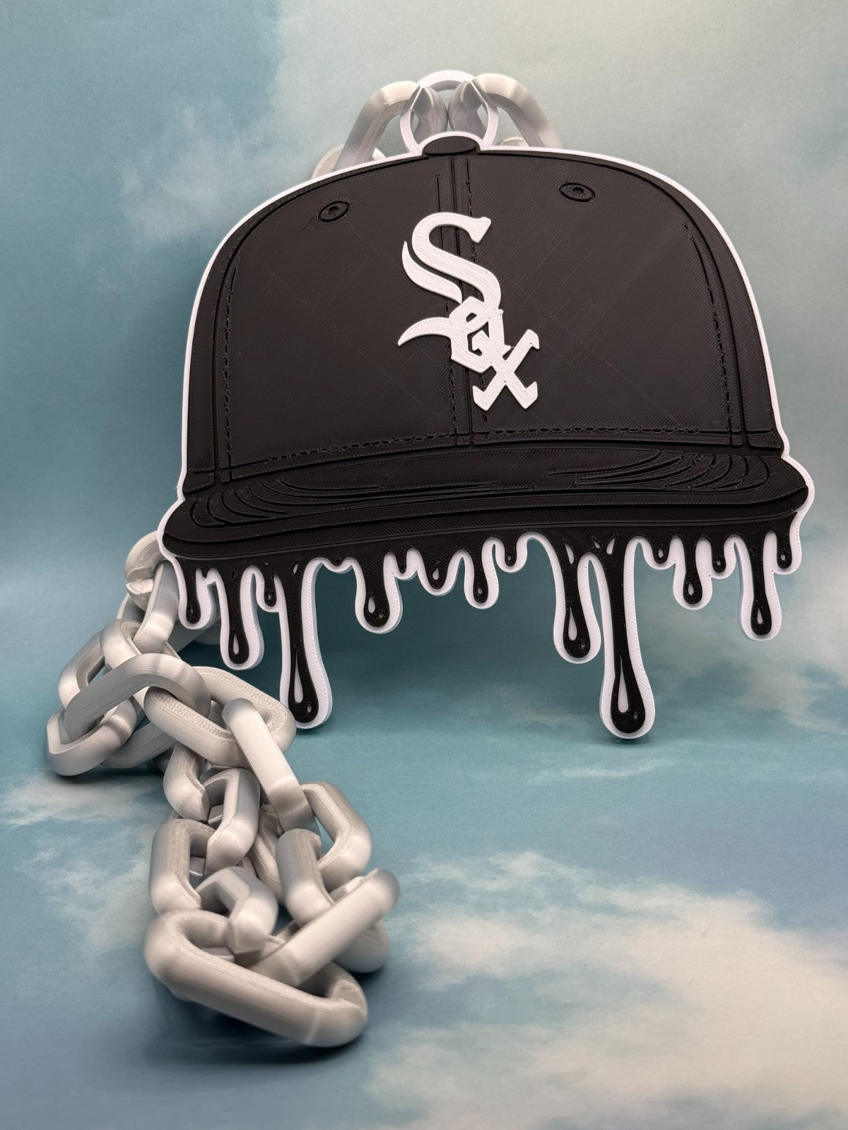 Chicago White Sox Drip Oversized Baseball Cap Hype Chain “South Siders, Gift MLB