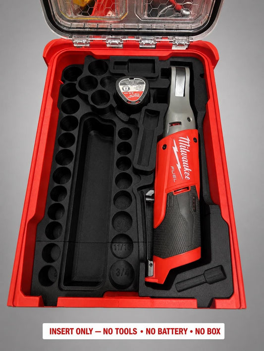 Milwaukee M12 Fuel 3/8 Ratchet Packout Insert with Shockwave 43pc Socket Set