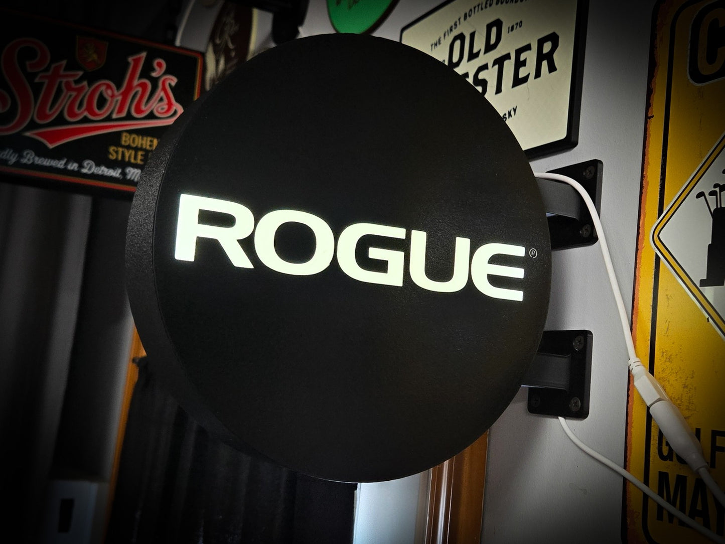 ROGUE 12 Inch Light Box LED Sign 3D Printed Wall Decor Man Cave Garage