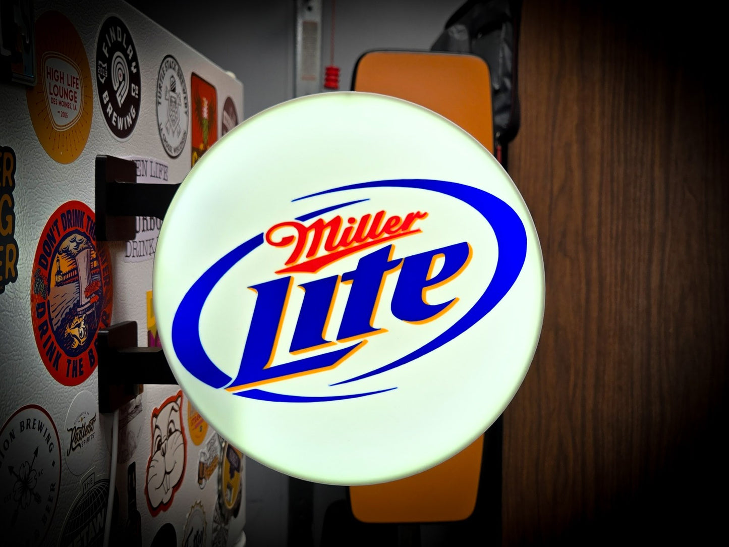 MILLER LITE 12 Inch Light Box LED Sign 3D Printed Wall Decor Man Cave Garage