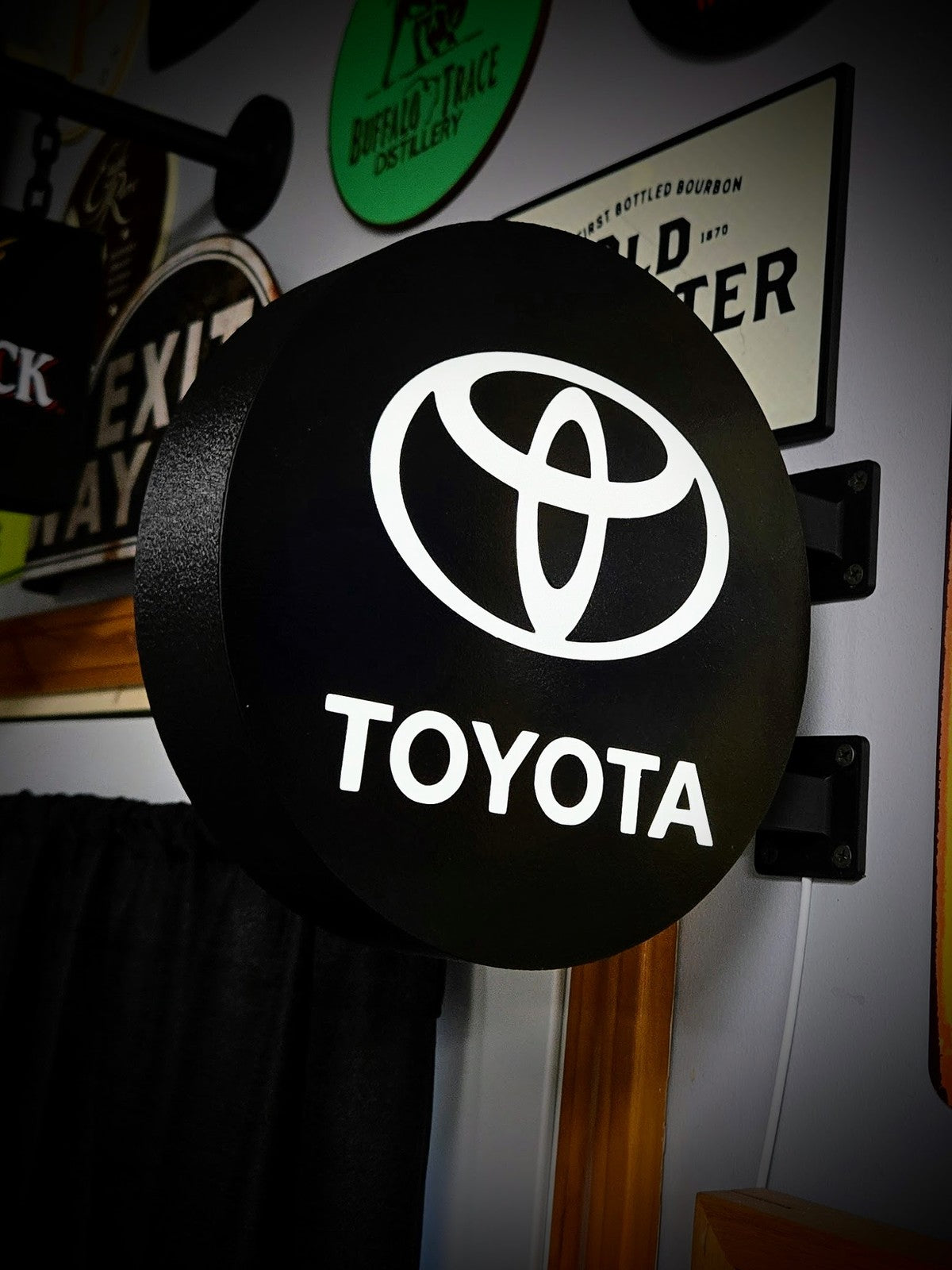 Toyota Logo 12 Inch Light Box LED Sign 3D Printed Wall Decor Man Cave Garage