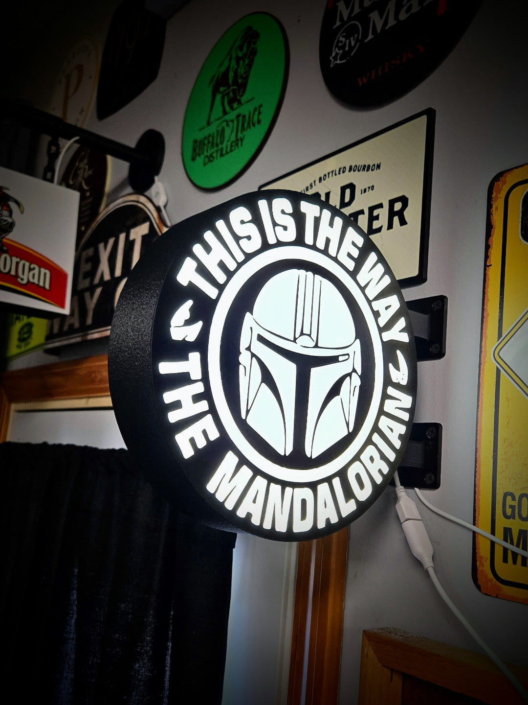 Mandalorian 2-Sided LED Lightbox 12 Inch Light Box LED Sign Wall Decor