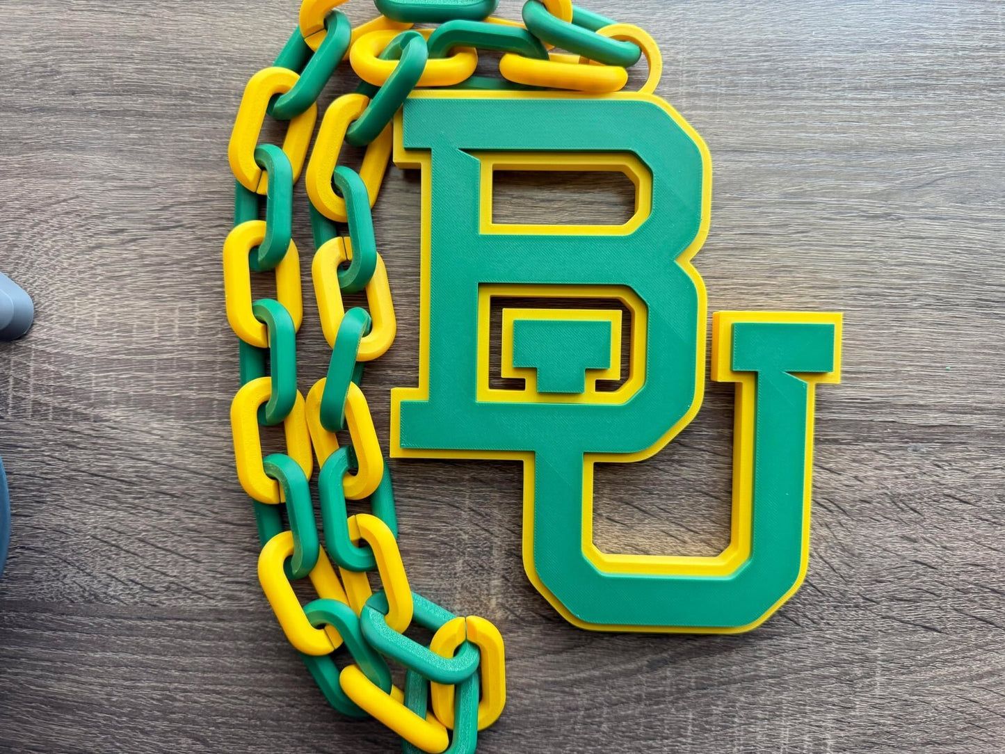 Baylor Bears Oversized Necklace, Pendant Chain [Made To Order]