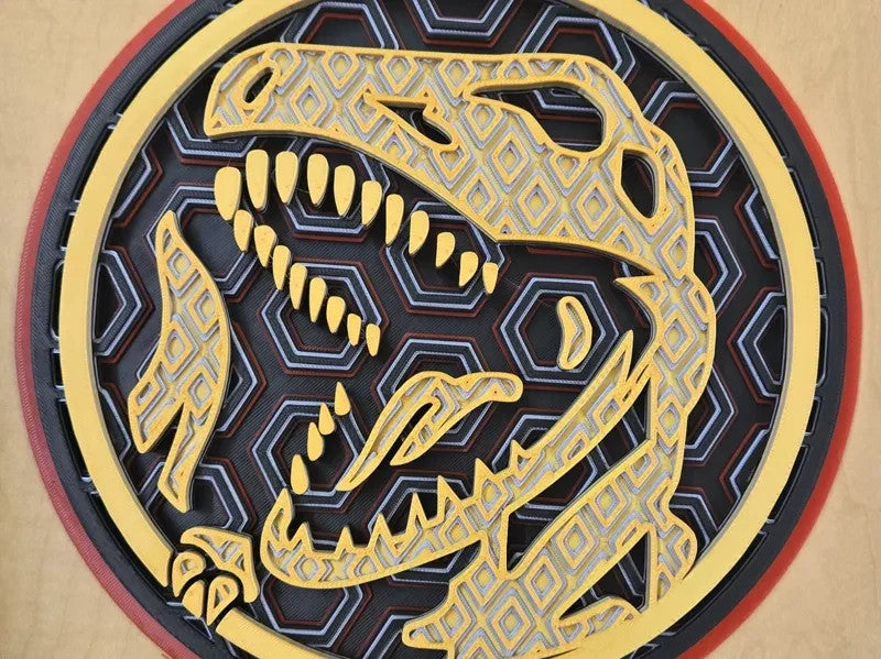 Power Rangers Wall Art Or Display 3D printed Dimensional Mosaic