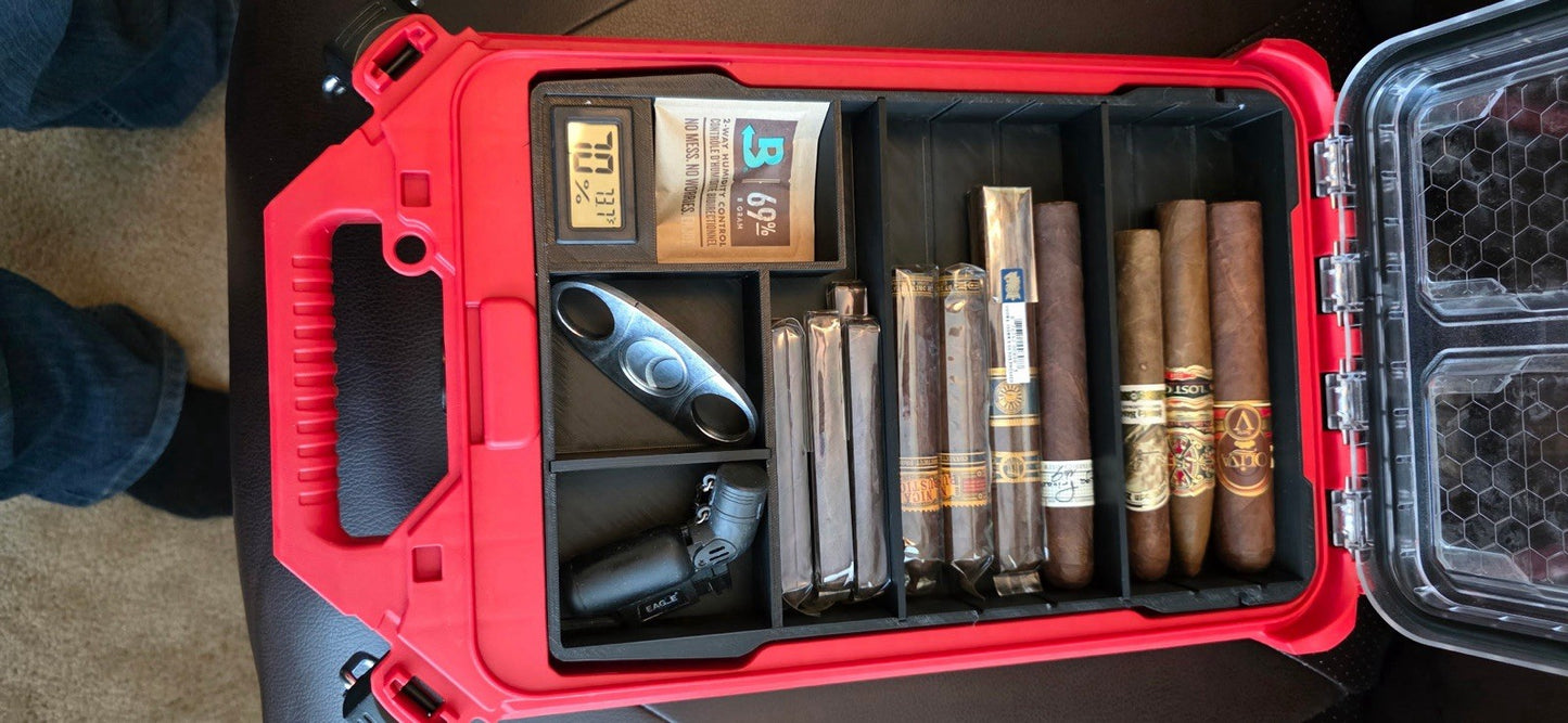 Cigar Humidor Insert With Included Hydrometer For Milwaukee Packout Low Profile