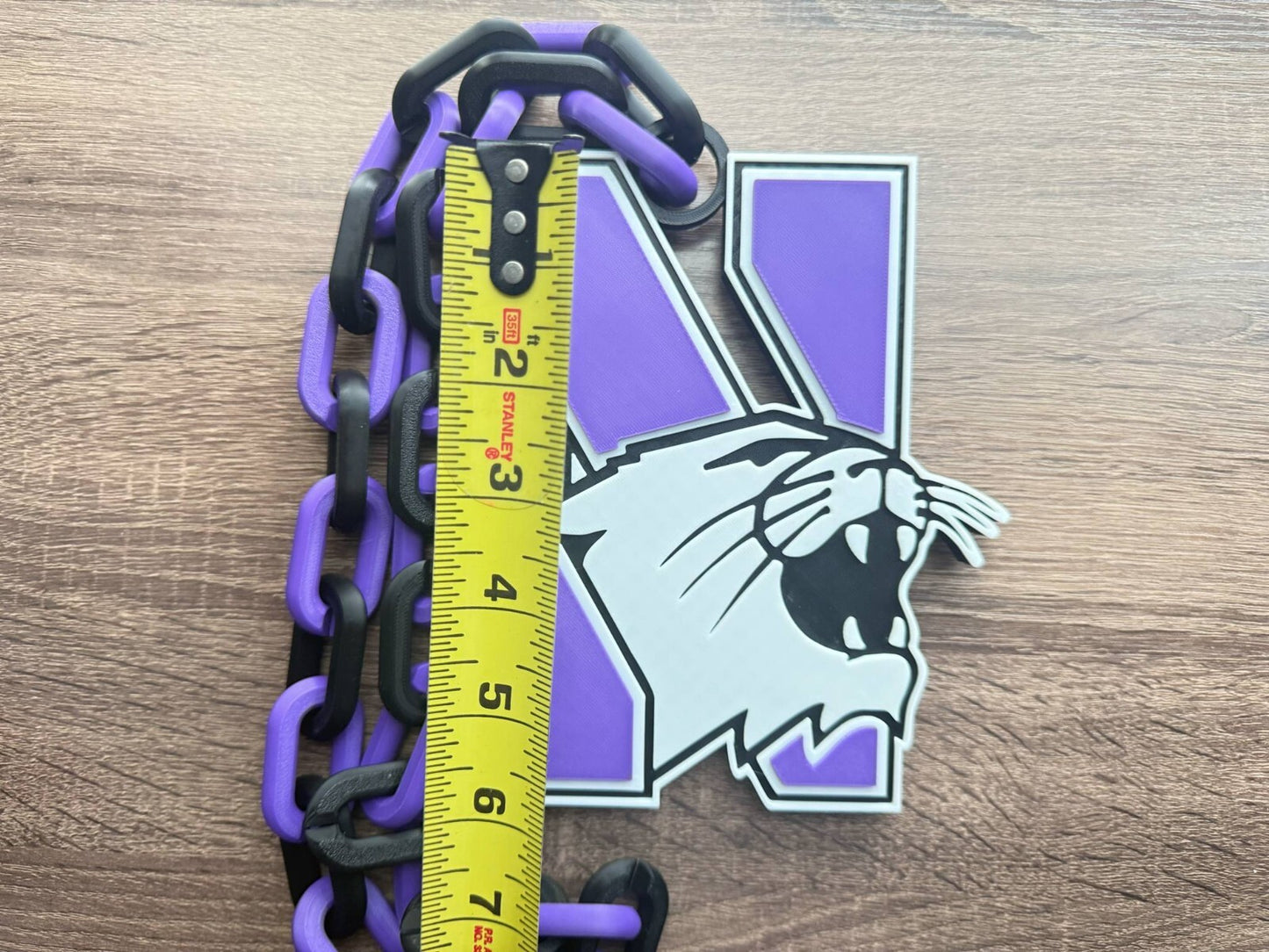 Northwestern Wildcats Oversized Necklace, Hype Chain