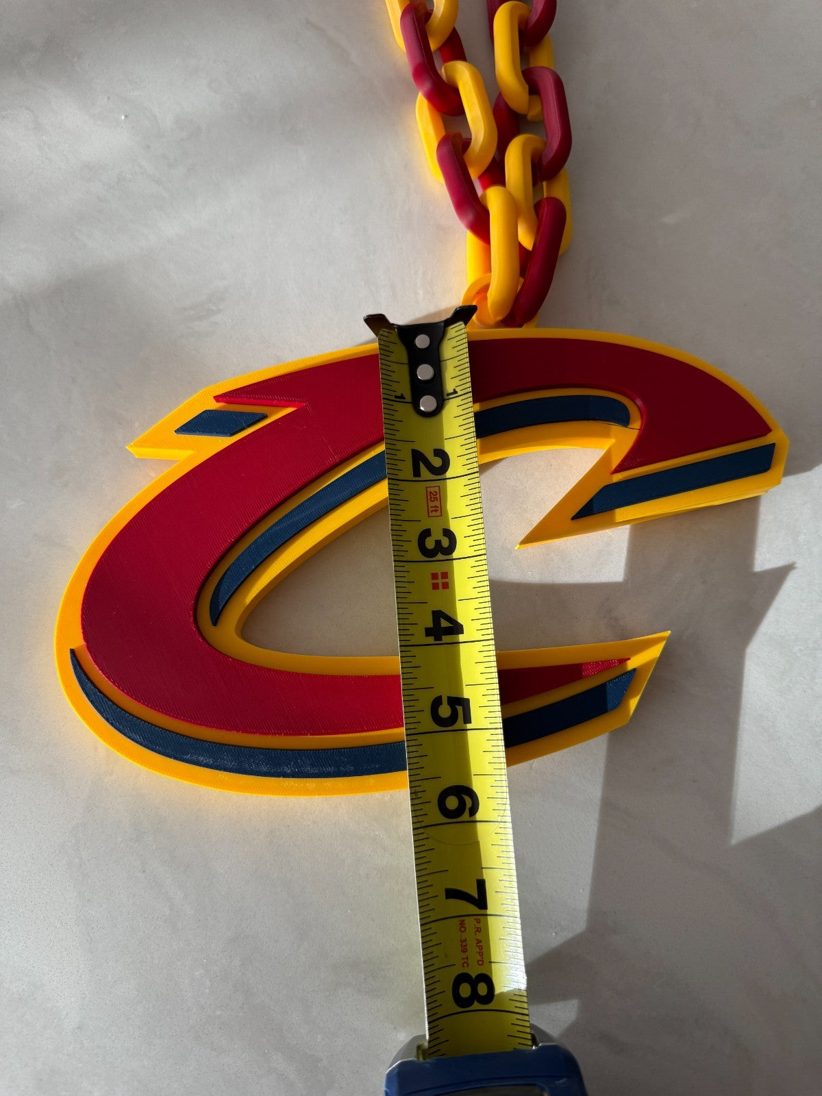 Cleveland Cavaliers Oversized Necklace Turnover Chain Pendant Handmade