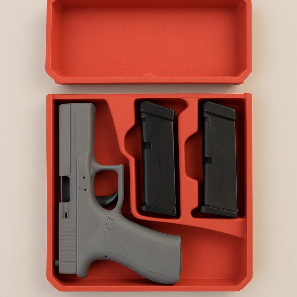 Milwaukee Packout 3d Printed Full Size Pistol Gun Tray for 48-22-8436 RED