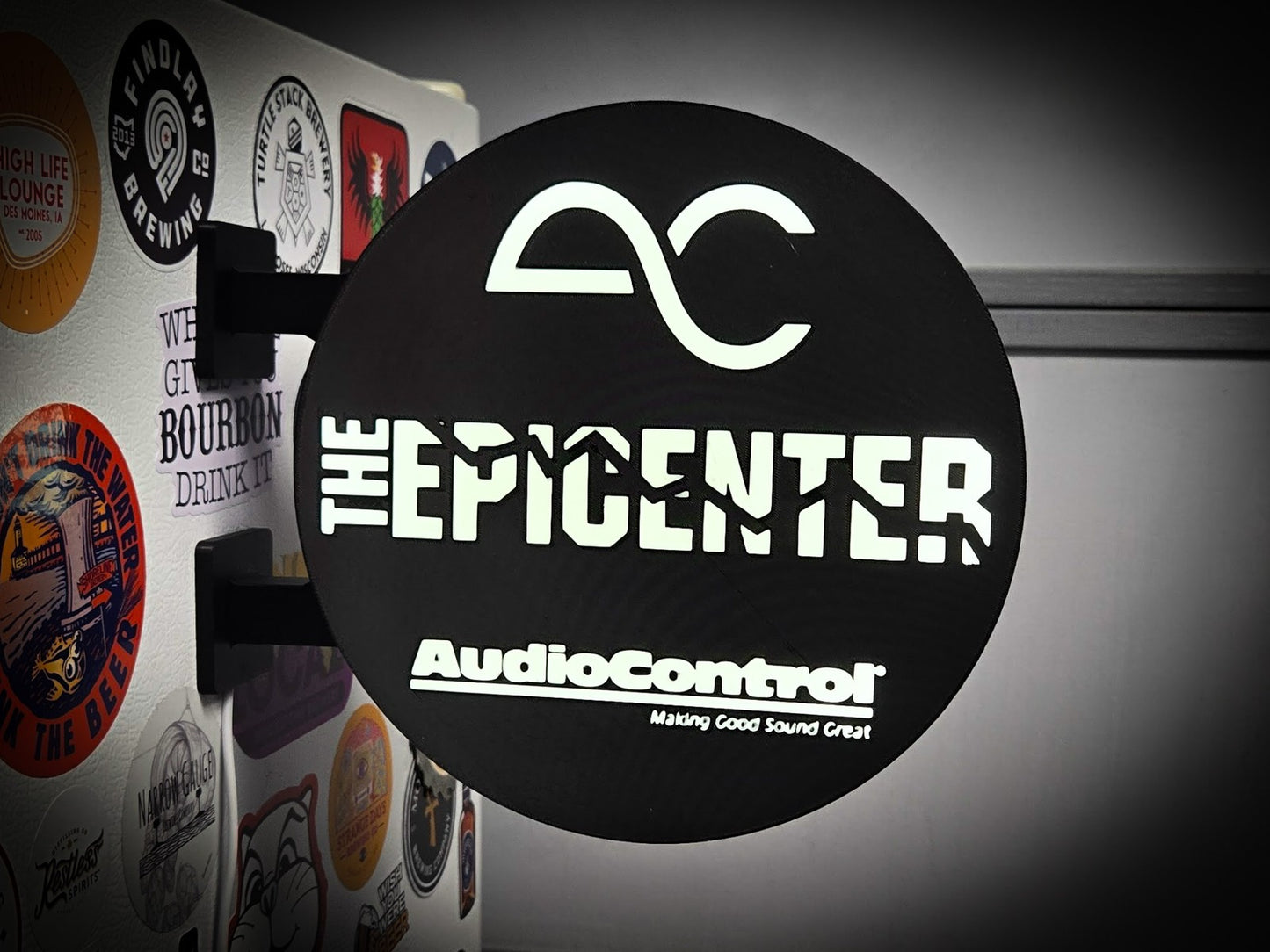 THE EPICENTER ~ AudioControl 12 Inch Light Box LED Sign 3D Printed Wall Decor