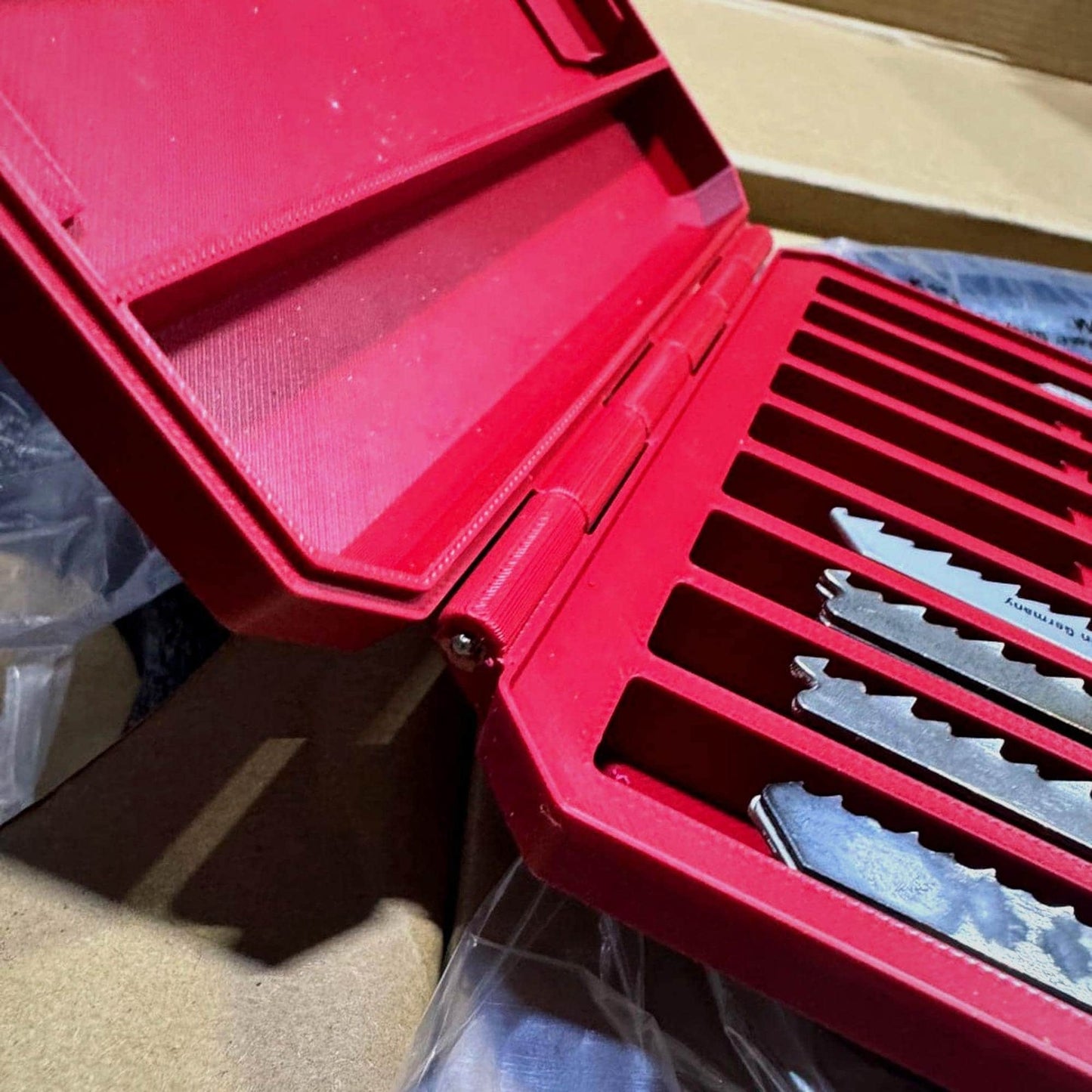 Jigsaw Blade Case for T-Shank Blades HD Box Insert 3D Printed Organizer PETG