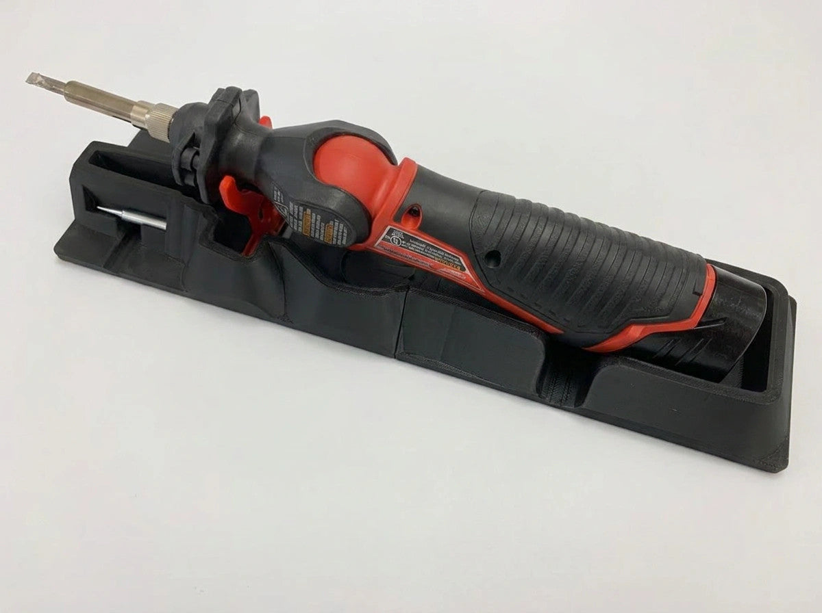 Fits Milwaukee M12 2488-20 Soldering Iron Gridfinity Shadow Tray (Tray Only)