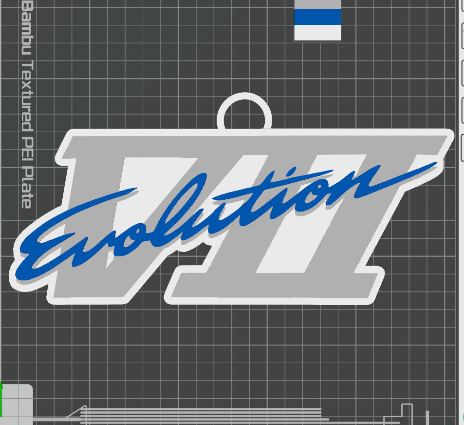 Cars Mitsubishi Evo printed hype chain with 26 Links Per Chain