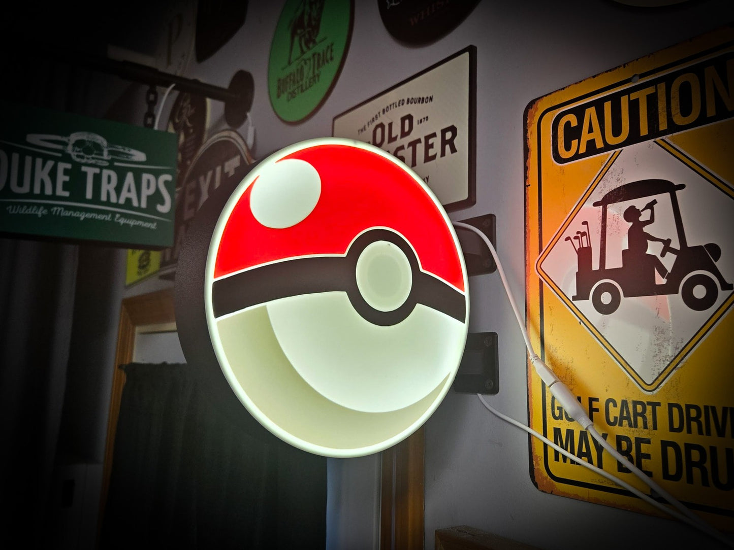POKÉMON 12 Inch Light Box LED Sign 3D Printed Wall Decor Man Cave Garage