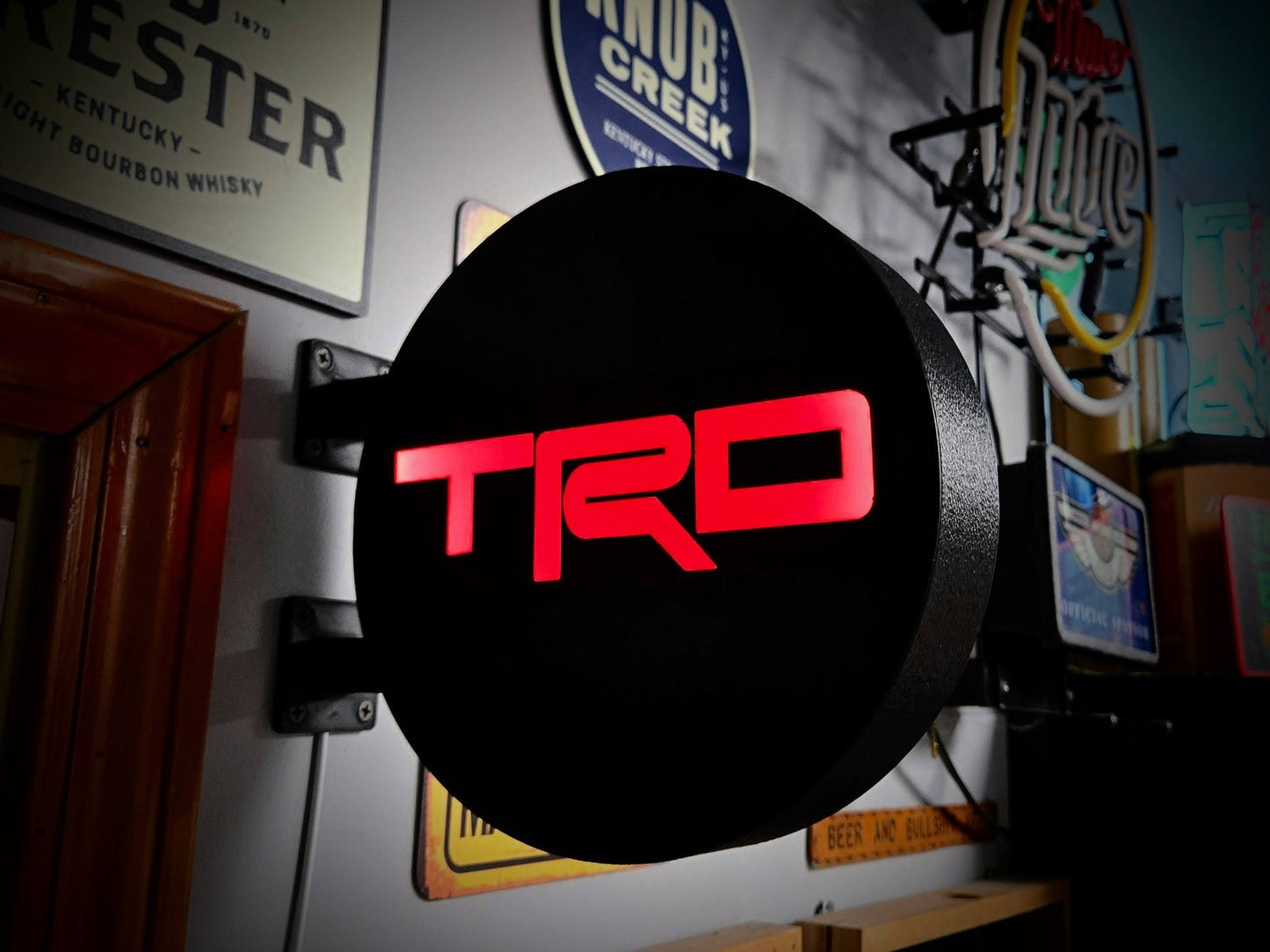 Toyota TRD 12 Inch Light Box LED Sign 3D Printed Wall Decor Man Cave Garage