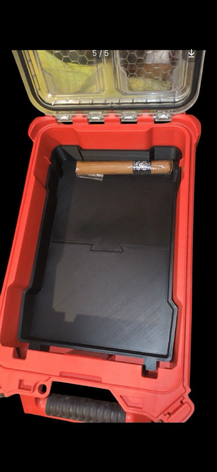Custom Cigar Humidor Insert for Milwaukee Packout Deep Organizer 48-22-8435