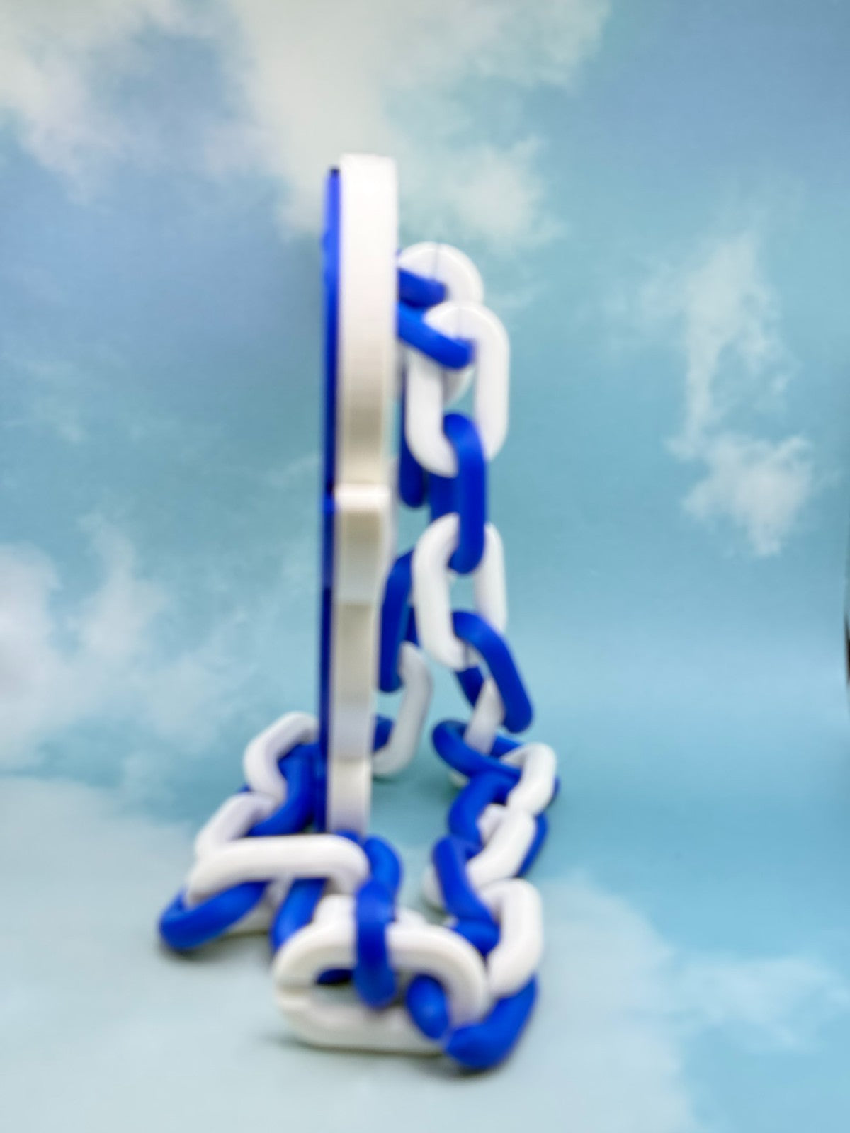 Buffalo Bulls Oversized Necklace Hype Chain NCAA Fan Big Logo Blue White