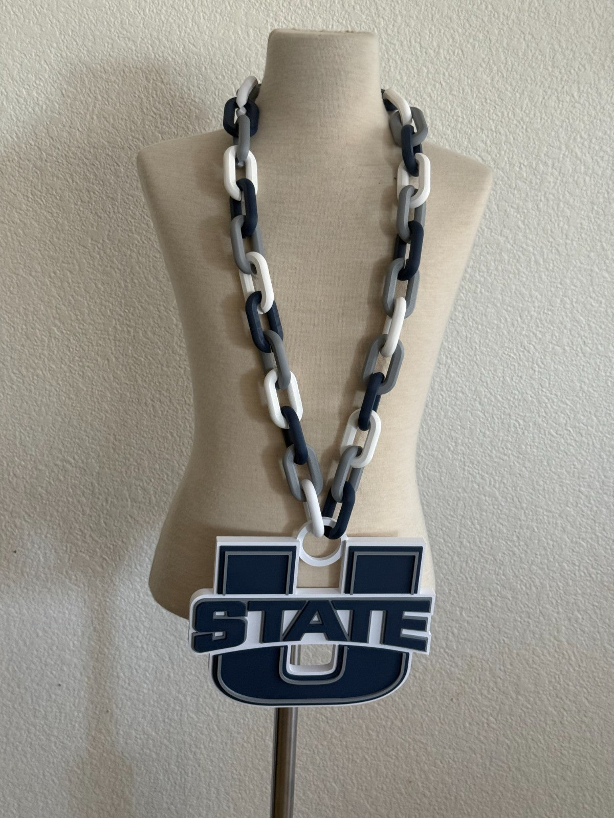 Utah State Aggies Logo Oversized Necklace Hype Pendant Chain HandMade 3D Printed