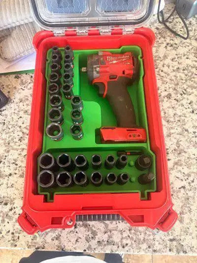 Packout Insert 2953-20 Impact Driver 3D Printed Organizer For M18 Sockets *** On