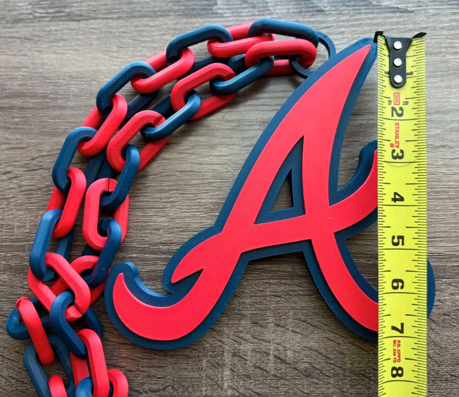 Atlanta Braves 3D Printed Sports Chain, Necklace [Made to Order]