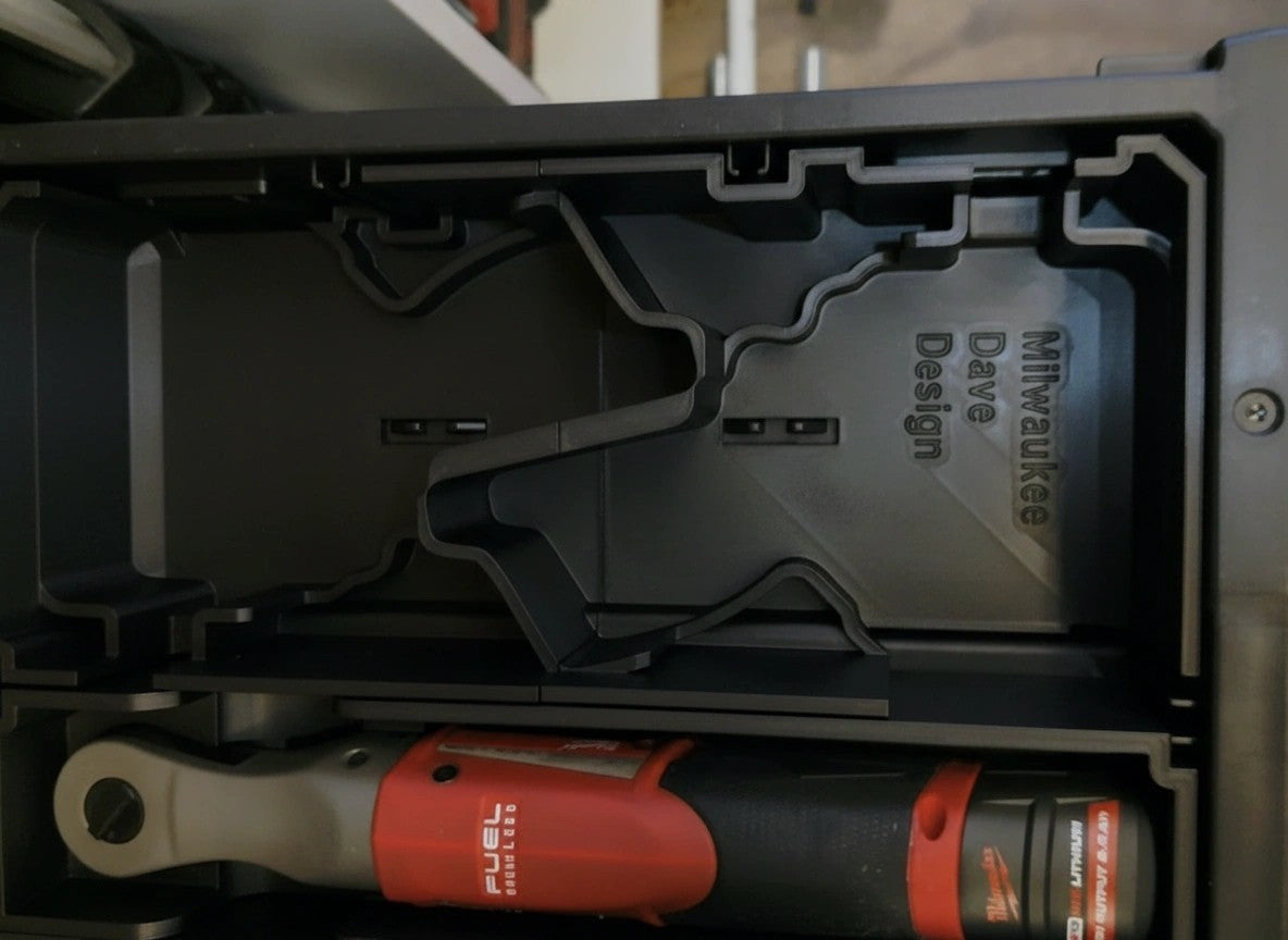 Milwaukee PACKOUT Drawer Insert – M12 FUEL Gen 3 Impact Wrench Set (Insert Only)