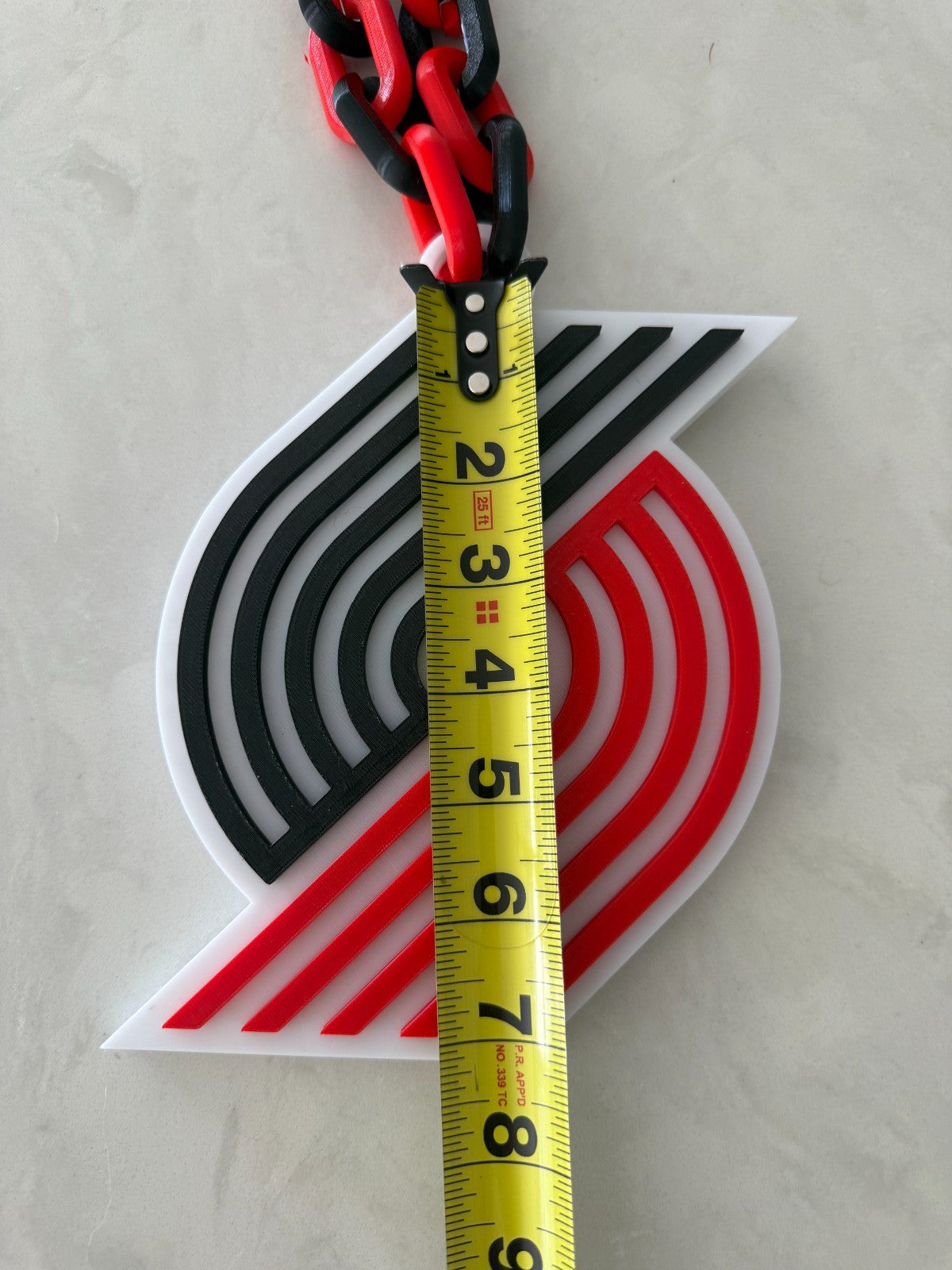 Portland Trail Blazers Oversized Necklace Fan Pendant 3D Printed