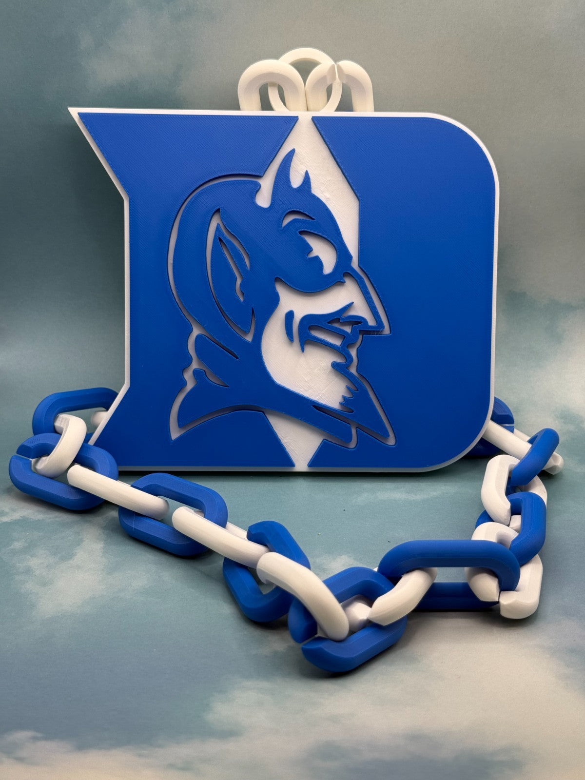 Duke Blue Devils Oversized Fan Necklace & Chain
