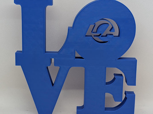 Los Angeles Rams Love Park Sign - LOVE Park Sign 3D Printed Wall Sign