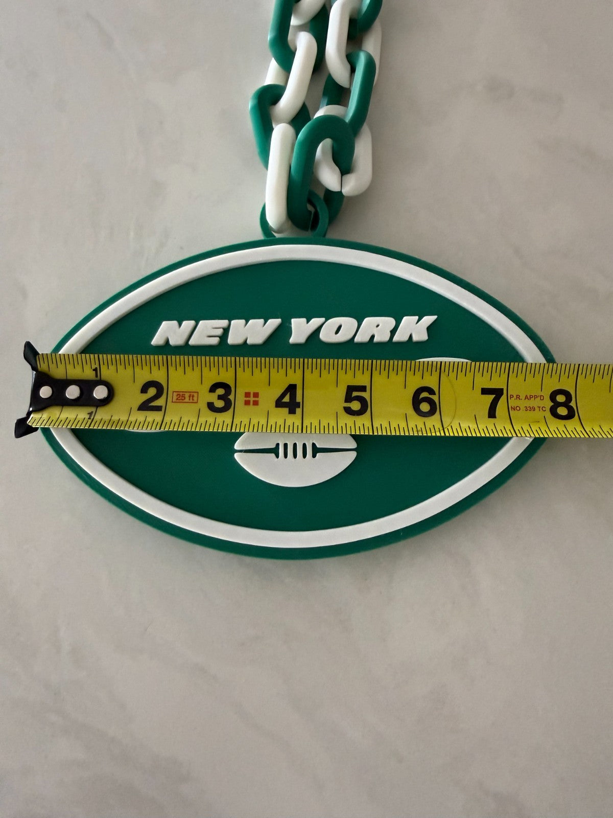 New York Jets Oversized Logo Necklace, Pendant Handmade 3D Printed