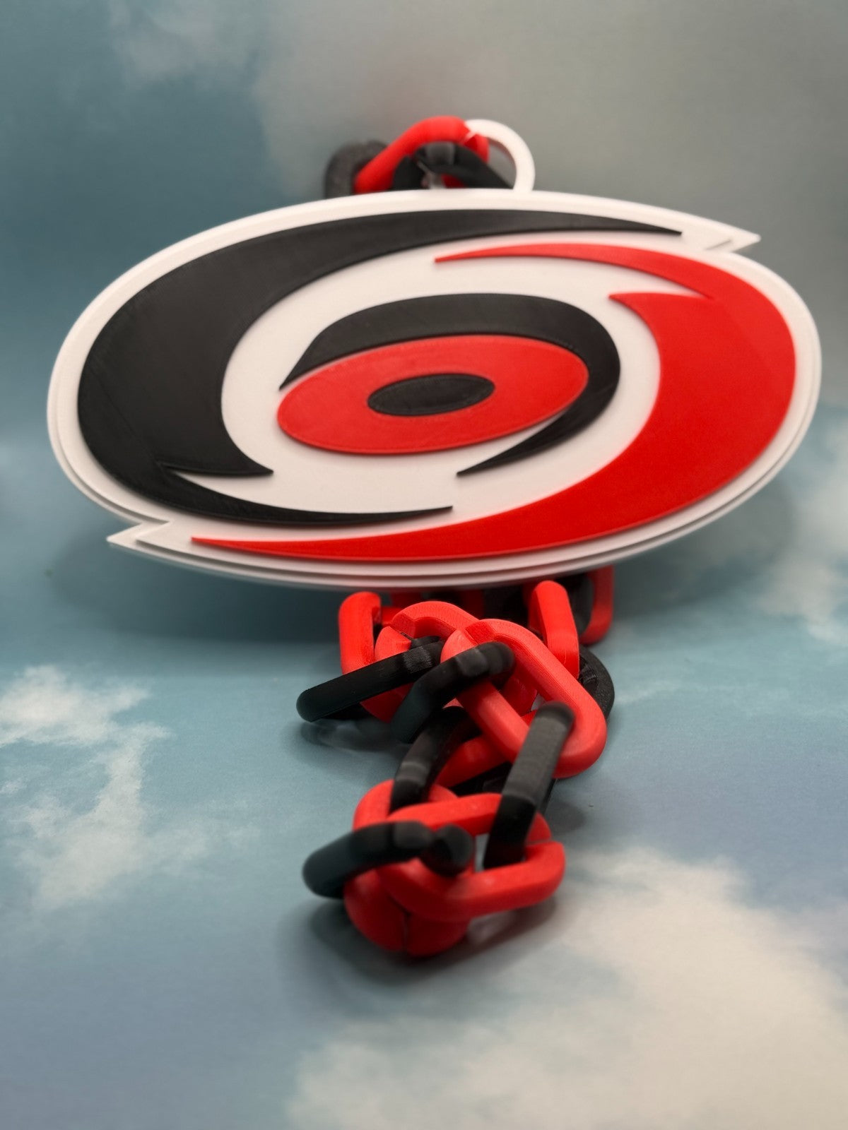Carolina Hurricanes Oversized Necklace, Fan Chain Carolina Culture "
