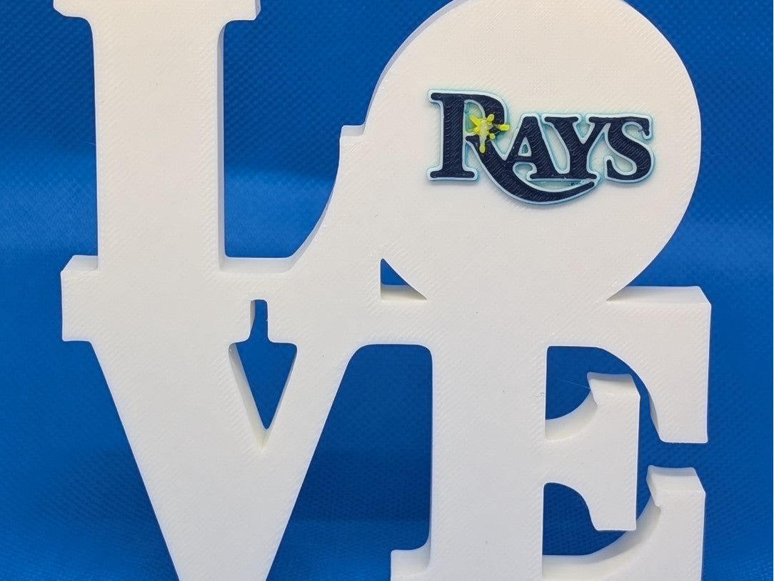 Tampa Bay Rays Love Park Sign for Mancave 3D Printed Wall Sign