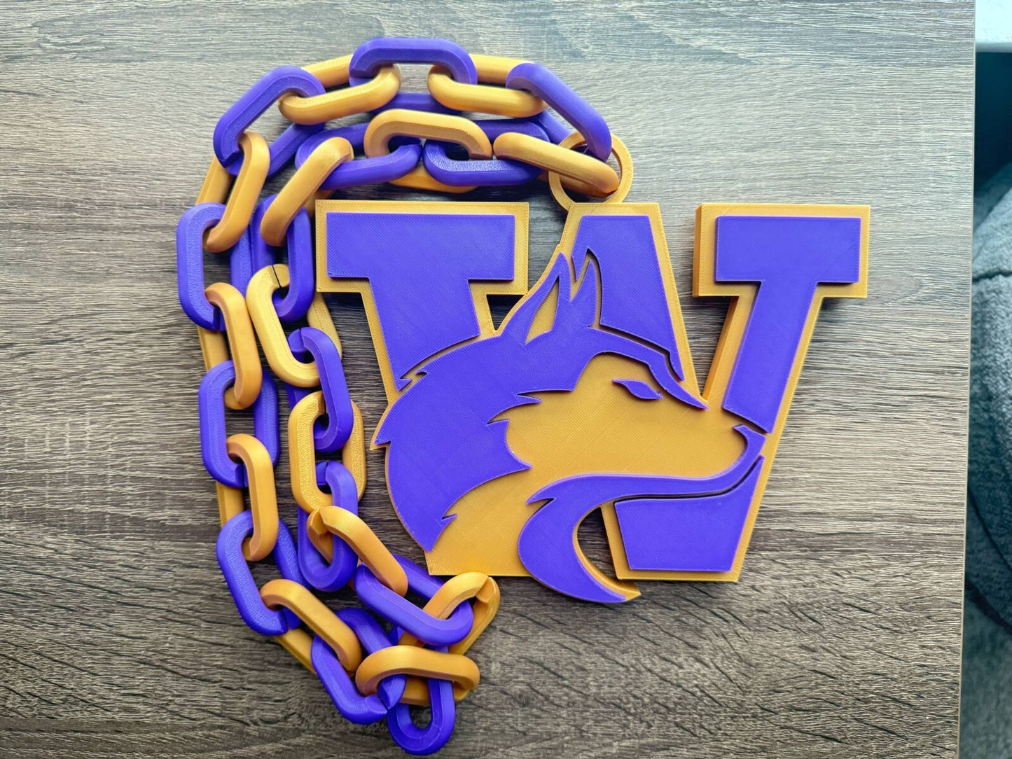 Washington Huskies Logo Oversized Necklace, Hype Chain [Made To Order]