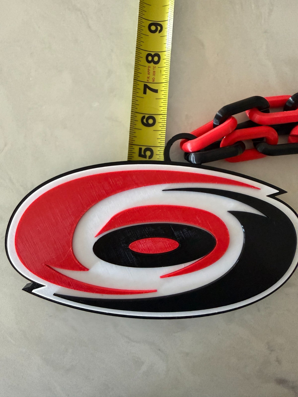 Carolina Hurricanes Oversized Necklace, Fan Chain Carolina Culture "