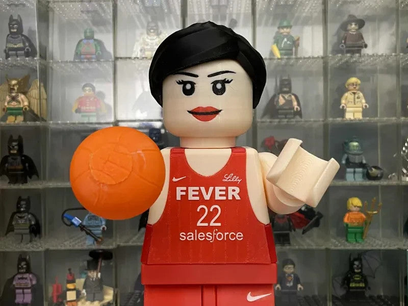 Caitlin Clark Brick Figure 8 inches tall 3D Printed Lego Inspired