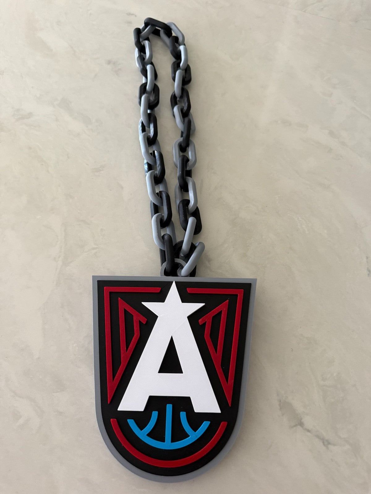 Atlanta Dream Oversized Necklace, Hype Chain WNBA HandMade 3D Printed
