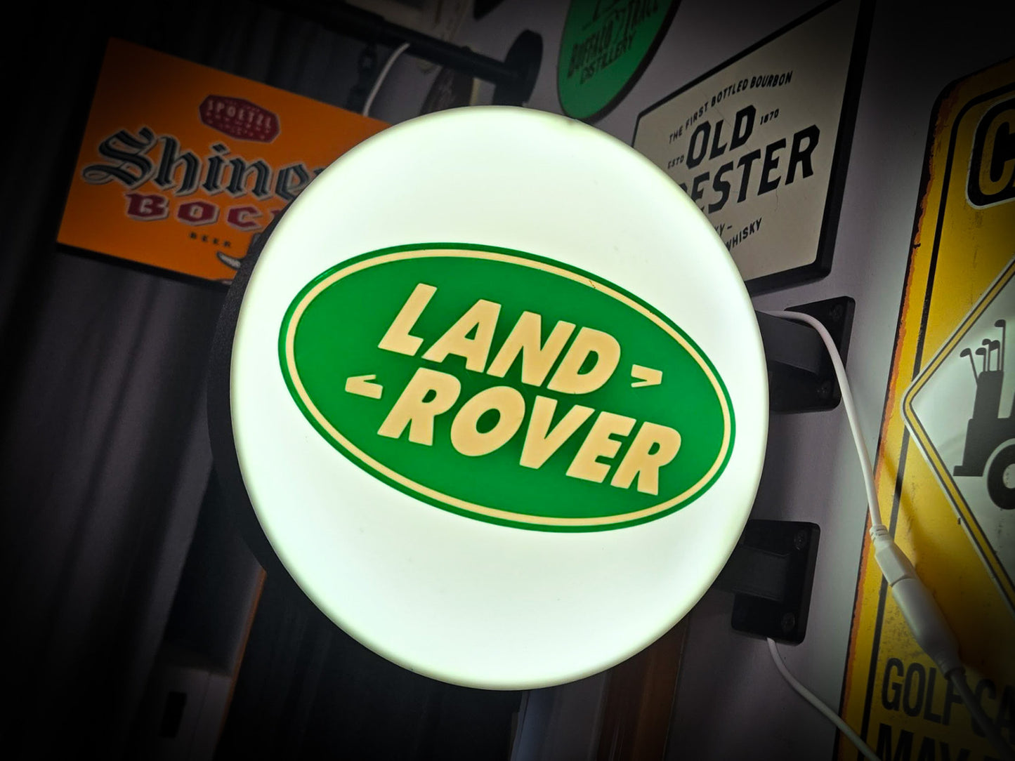 LAND ROVER 12 Inch Light Box LED Sign 3D Printed Wall Decor Man Cave Garage